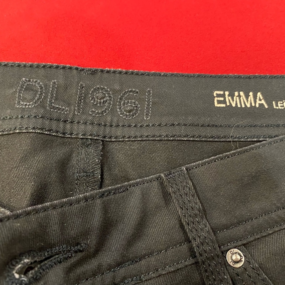 DL1961 Emma legging skinny jeans sz 32 black low rise - Picture 8 of 8